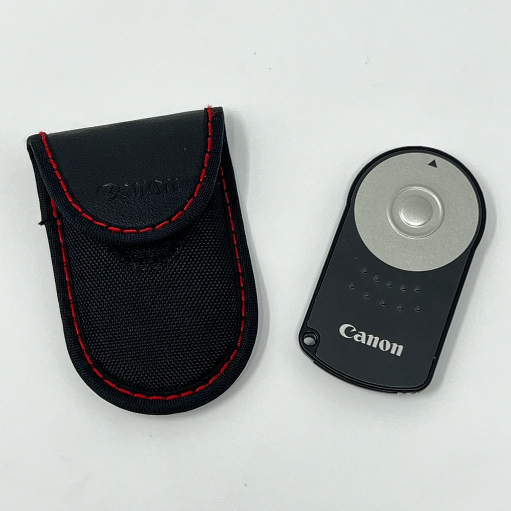 Canon Black and Silver Remote Control with Case